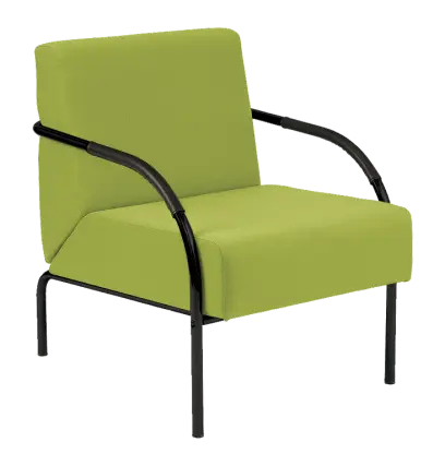 SPA 1 černý lak, látka BONDAI BN17 (7032) - látka zelinkavá